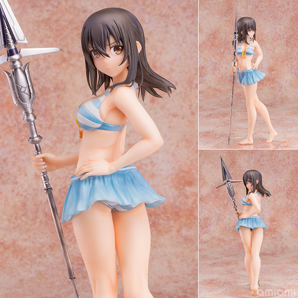 ストライク・ザ・ブラッド 「姫柊雪菜」水着ver 1/6 完成品フィギュア[FOTS JAPAN]やわらかい肌や水着の質感を無数の皺と塗装の明暗にて表現。破魔の槍「雪霞狼」は作品どおり忠実に立体化され雪菜を引き立てます。