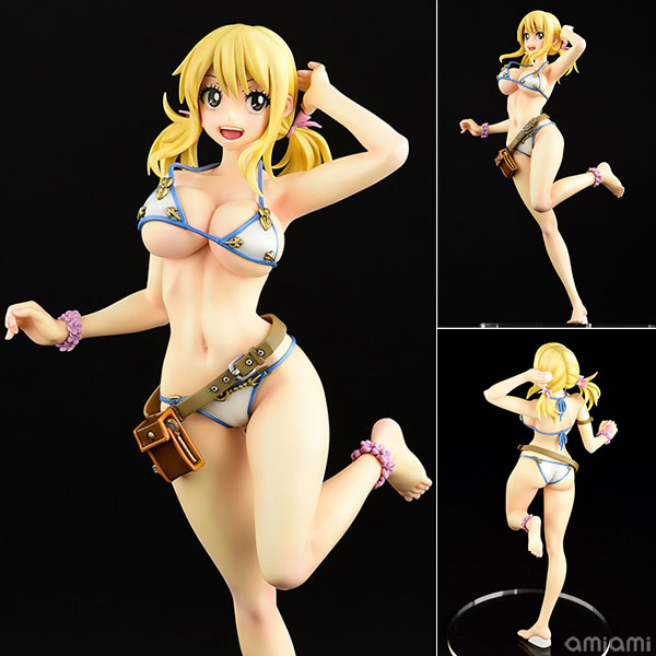 FAIRY TAIL ルーシィ・ハートフィリア・水着Gravure_Style 1/6 完成品フィギュア[オルカトイズ]あふれる笑顔にセクシーなボディラインがHot！水着のデザインや腰のベルトがCool！ルーシィ・ハートフィリアの決定版です！