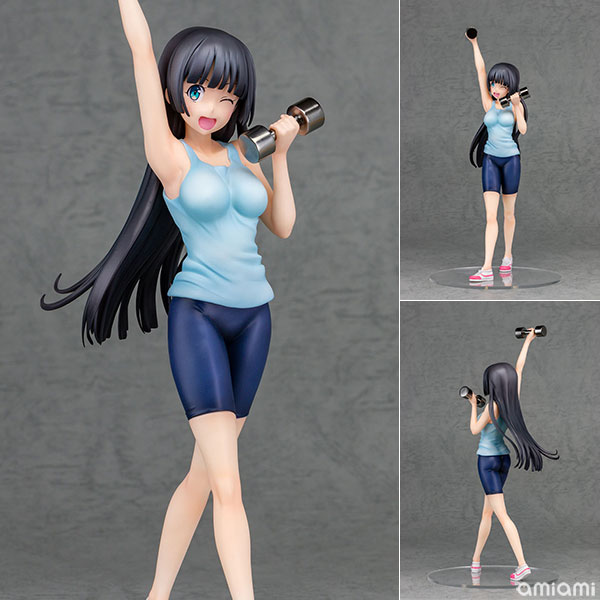 ダンベル何キロ持てる？ 奏流院朱美 1/7 完成品フィギュア[B´full FOTS JAPAN]笑顔でダンベルを掲げる姿が朱美らしい一品。TVアニメ「ダンベル何キロ持てる？」より『奏流院朱美』がスケールフィギュアで早くも登場！