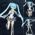 フレームアームズ・ガール フレームミュージック・ガール 雪ミク プラモデル[コトブキヤ]雪をイメージした可愛らしい装いの「フレームミュージック・ガール 雪ミク」として商品化！ 島田フミカネ氏と柳瀬敬之氏によるデザインを元に立体化しました！