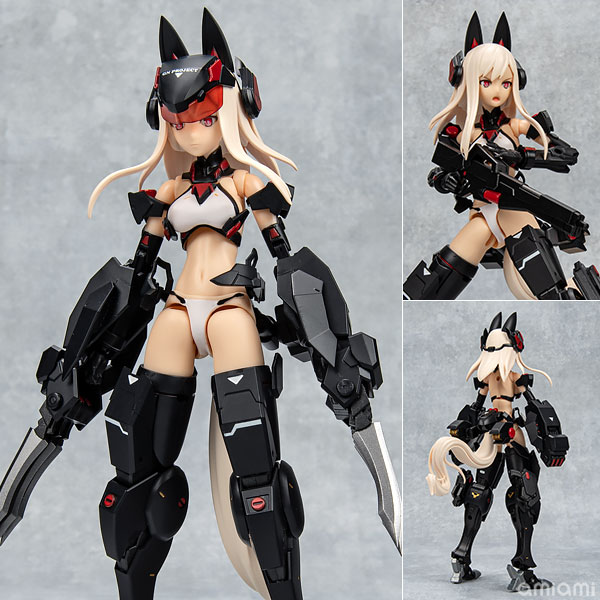 『G.N.PROJECT』Uncoded ウルフアーマー Alternative 1/12 完成品アクションフィギュア[蝸之殼スタジオ]ウルフアーマーを黒く染めた姿…肌や瞳まで影響されたこのウルフちゃんはいったい！？新しい武装を手にして、敵陣をなぎ払え！