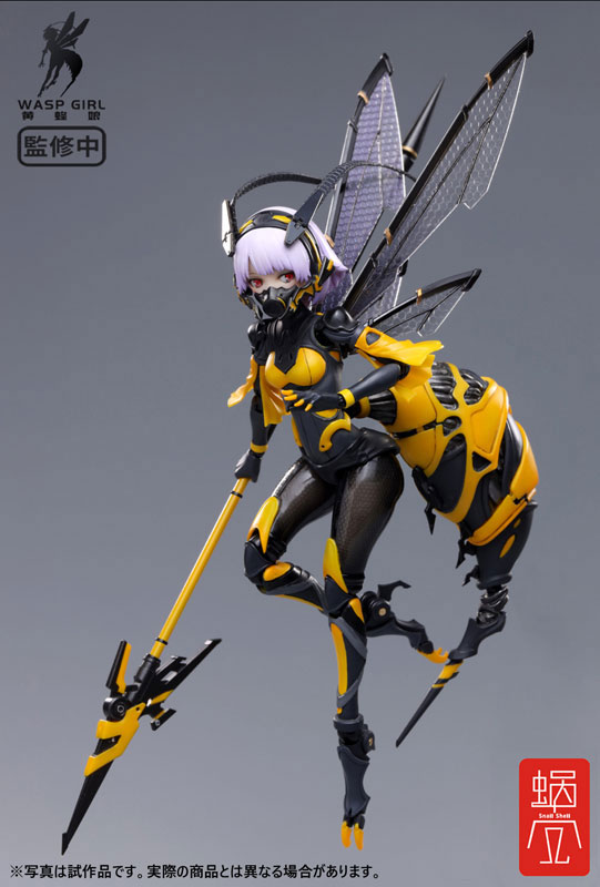 BEE-03W WASP GIRL ブンちゃん 1/12 完成品アクションフィギュア[蝸之殼スタジオ]人気イラストレーター「モグモ」さんが描いたの蜂娘「ブンちゃん」を、ディテール満載のボリュームで立体化！