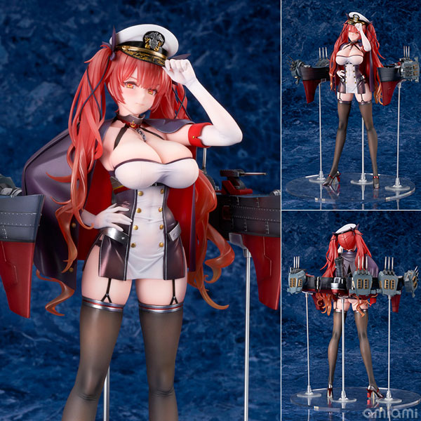 アズールレーン ホノルル 1/7 完成品フィギュア[アルター] グラマラスなボディラインをしっかり再現。強気な視線に頬を染めて恥じらうような表情のギャップも魅力的です。