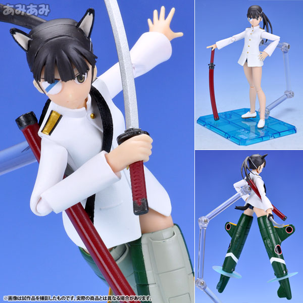 アーマーガールズプロジェクト ストライクウィッチーズ 坂本美緒[バンダイ]バンダイの遺伝子をギュッとつめこんだ、AGP坂本美緒！表情は魔眼を含む3種 。フル装備状態も再現可能！