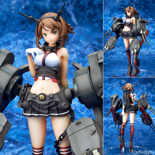 艦隊これくしょん -艦これ- 陸奥 完成品フィギュア[キューズQ]スカートから伸びる足に巻き付く錨が、フェティッシュな雰囲気です。陸奥が加われば、机上の艦隊が華やかになること、間違いなしです！
