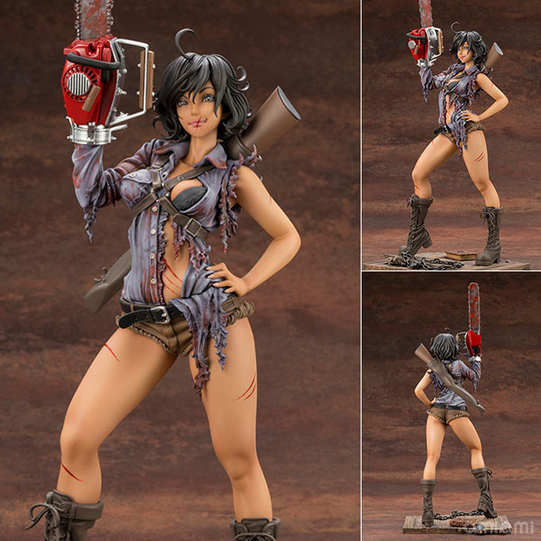 HORROR美少女 死霊のはらわた2 アッシュ・ウィリアムズ 1/7 完成品フィギュア[コトブキヤ]豪快なイメージとは対照的に、繊細に再現されたシャツの造形やチェーンソーは、ぜひお手元でじっくりご覧いただきたい造形です。