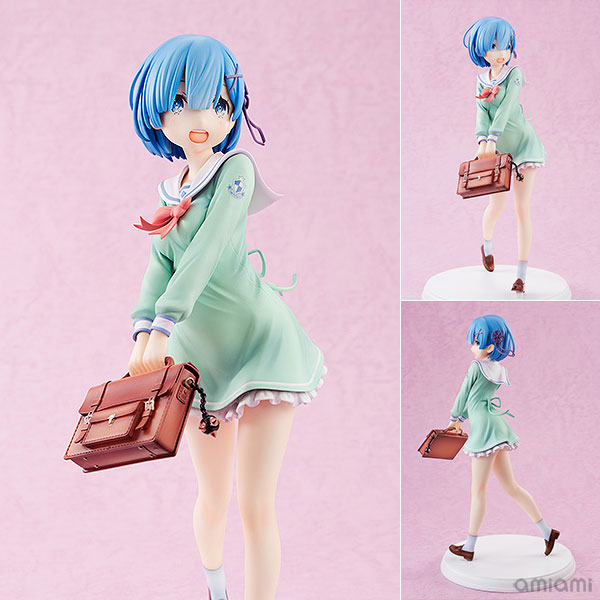 Re：ゼロから始める異世界生活 レム 学生服Ver. 1/7 完成品フィギュア[KADOKAWA]『Re：ゼロから始める異世界生活』より、ヒロインの「レム」が学生服に身を包んだ可愛い姿で登場です。