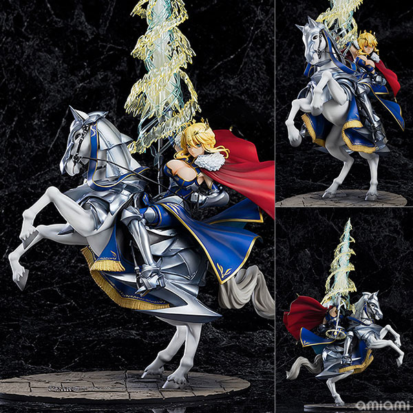 Fate/Grand Order ランサー/アルトリア・ペンドラゴン 1/8 完成品フィギュア[グッドスマイルカンパニー]愛馬「ドゥン・スタリオン」に跨る姿は「騎士王」の名に恥じぬ雄々しさと大人びた雰囲気。宝具を放たんとする迫力ある姿を再現！