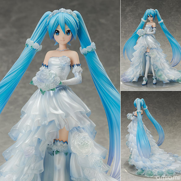 キャラクター・ボーカル・シリーズ01 初音ミク ウェディングドレスVer. 1/7 完成品フィギュア[フリーイング]純白のドレスをまとった「初音ミク」、KEI氏が描くその姿を、1/7スケールで立体化しました。