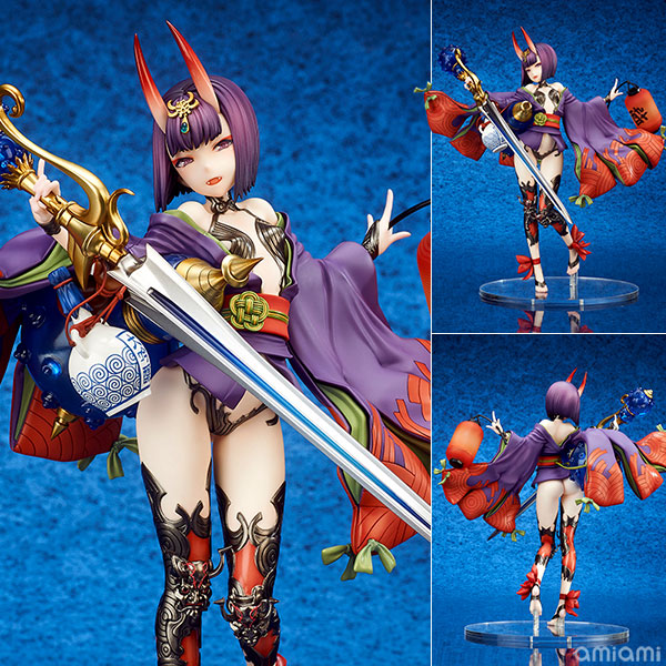 Fate/Grand Order アサシン/酒呑童子 1/7 完成品フィギュア[キューズQ]スマホ専用RPG『Fate/Grand Order』からアサシン/酒呑童子が登場！最も戦闘的な様相の第三再臨での立体化。「さぁ旦那はん・・・骨の髄まで楽しんでおくれやす。」