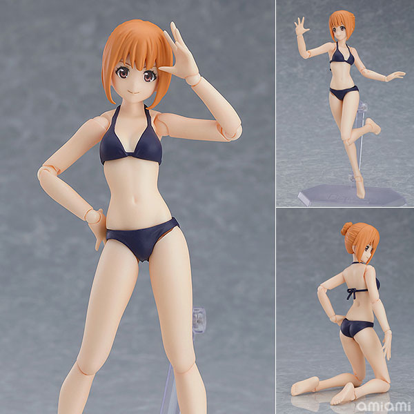 figma 水着女性body(エミリ)[マックスファクトリー]「figma 花嫁」として登場したオリジナルキャラクターの「エミリ」が水着姿で登場。