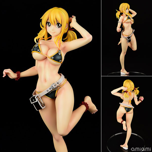 FAIRY TAIL ルーシィ・ハートフィリア・水着Gravure_Style/限定版Noir 1/6 完成品フィギュア[オルカトイズ]大人気TVアニメ「FAIRY TAIL」の『ルーシィ・ハートフィリア』がすこし背伸びした黒×黄の水着カラーで登場！