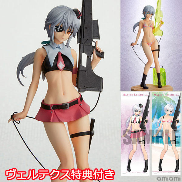 【ヴェルテクス特典：スケルトン水鉄砲(ショートバレル付)＆スリムミニタペストリー2種類付き】シャイニング・ビーチヒロインズ マリオン 水着Ver. 1/7 完成品フィギュア[ヴェルテクス]元の衣装をアレンジした水着姿はTony氏の描き下ろし！