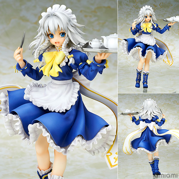 東方Project 十六夜咲夜 東方香霖堂版 完成品フィギュア[キューズQ]弾幕系シューティングゲーム「東方Project」から、レミリアお抱えのメイド長、十六夜咲夜が小説「東方香霖堂」デザイン版で登場。