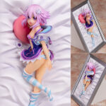 超次元ゲイム ネプテューヌ 「ネプテューヌ」 寝そべりver. 1/7 完成品フィギュア[プルクラ]抱き枕カバーのイラストそのままの雰囲気を造形と塗装にて表現。柔らかいシーツやクッションの造形やはだけた服から覗くボディラインにもご注目！