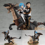 KDcolle Re：ゼロから始める異世界生活 レム＆スバル 白鯨攻略戦Ver. 完成品フィギュア[KADOKAWA]鬼気迫るレムとスバルの表情や、躍動感あふれるパトラッシュ、土煙が舞った草原をイメージした台座など見所満載の逸品です！