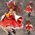 東方Project 博麗霊夢 唖采弦二Ver. 1/7 完成品フィギュア[アクアマリン]公式書籍のイラストも手掛ける唖采氏が「第十五回博麗神社例大祭」カタログ表紙のために描きおろした霊夢を、華奢な体躯を巫女装束につつんだ優美な雰囲気そのままに立体化！