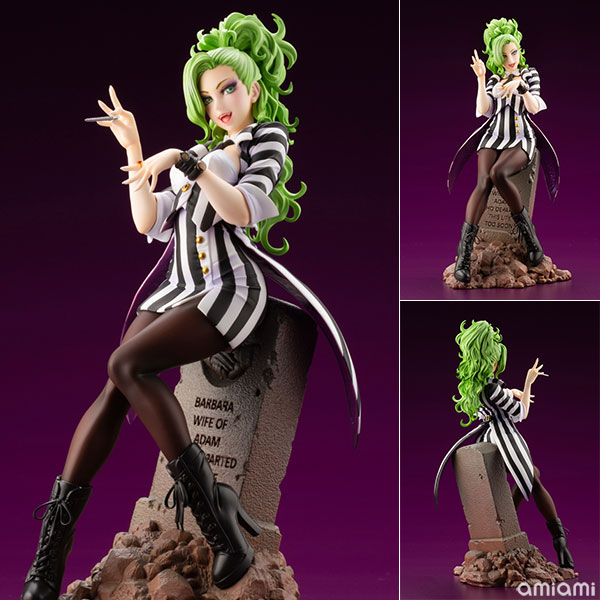 HORROR美少女 BEETLEJUICE ビートルジュース 1/7 完成品フィギュア[コトブキヤ]派手なメイクやハーフアップになった盛り髪から、自由奔放なビートルジュースらしさがにじみ出る、山下しゅんや氏による大胆なアレンジに注目です。