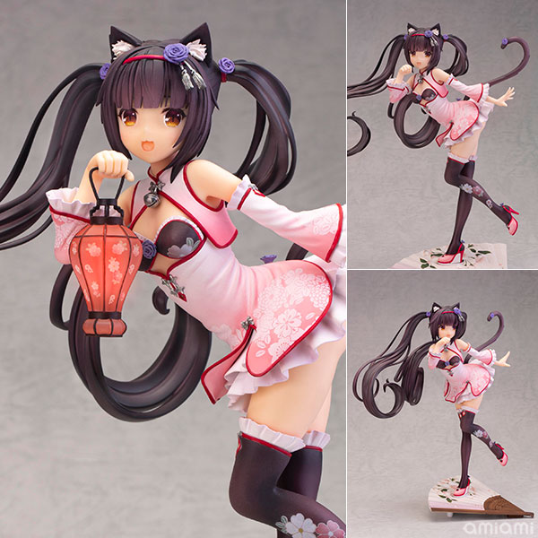 ネコぱら ショコラ チャイナドレスedition illustration by さより STD Ver. 1/6 完成品フィギュア[アルファマックス]原画家のさより氏自らがフィギュアの為に描き下ろしたイラストをそのままに愛らしい姿を1/6スケールで立体化！