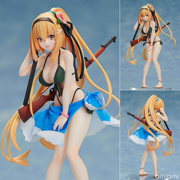 S-style ドールズフロントライン M1ガーランド 水着Ver.(ビーチプリンセス) 1/12 塗装済み組立フィギュア[フリーイング]期間限定イベントで登場した水着衣装「ビーチプリンセス」を忠実に立体化しました。腰に巻いたパレオは着脱も可能です。
