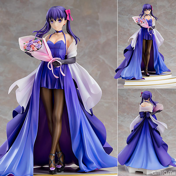 Fate/stay night ～15th Celebration Project～ 間桐桜 ～15th Celebration Dress Ver.～ 1/7 フィギュア[グッドスマイルカンパニー]青紫を基調とした気品のあるドレスは儚げで美しい桜のイメージを繊細な造形と彩色にて仕上げました。