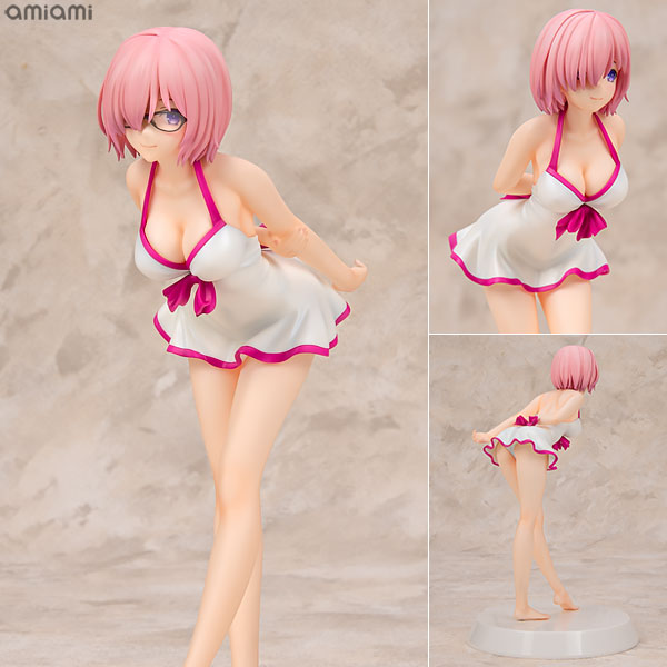 Fate/Grand Order マシュ・キリエライト[Summer Queens] 1/8 完成品フィギュア[アワートレジャー]首部分はボールジョイント。前髪パーツを付け替えることで、メガネをかけた姿と外した姿、それぞれを再現可能な仕様となっています。