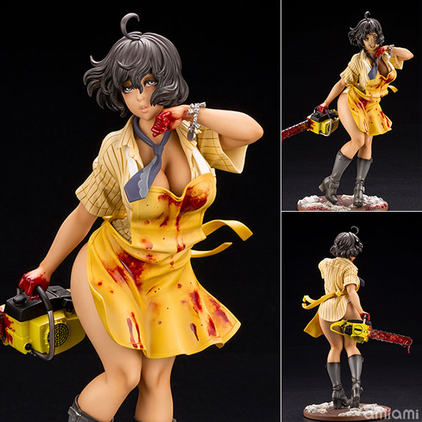 HORROR美少女 悪魔のいけにえ レザーフェイス 1/7 完成品フィギュア[コトブキヤ]シャツだけを羽織ったボリューム感たっぷりの体躯はオリジナルのババ・ソーヤーの巨体を思わせ、虚ろな目、僅かに開いた口元から、もう常識が通じないことを覗かせます。