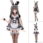 アイリスコレクトシリーズ かの / 月夜のメイドうさぎさん 1/3 完成品ドール[アゾン]白いふわふわのしっぽが可愛いエプロンの下には、レースたっぷりのブラック×ホワイトのベビードールと透け感のあるシフォンスカートが小悪魔なコーデ☆