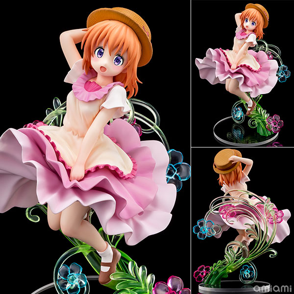 ご注文はうさぎですか？BLOOM ココア 花ざかり サマードレスVer. 1/7 完成品フィギュア[箱入り娘]スケールは1/7でフィギュア全長は20cmオーバー。ジオラマベースやサマードレスのひるがえったスカートもあわさり見応えも十分！