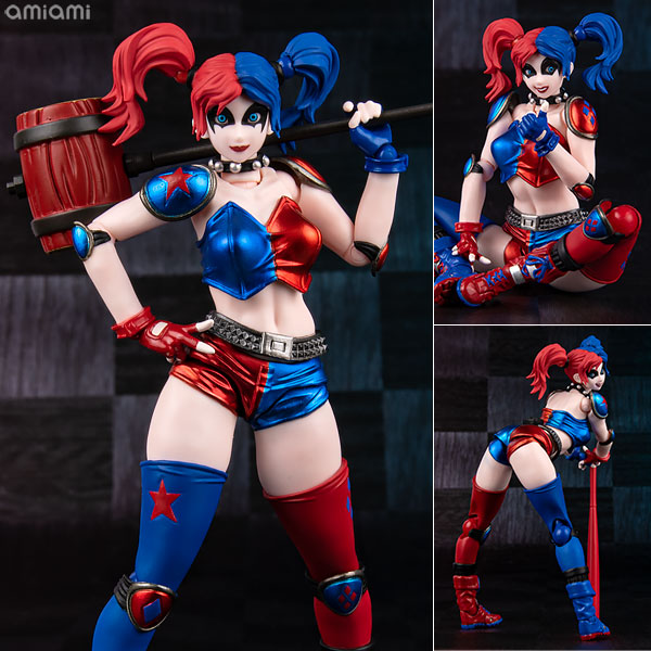アメイジング・ヤマグチ No.015EX-2 ハーレイ・クイン 赤×青ツインテール.ver(あみあみ限定カラー版)[海洋堂]ヴィランだけどヒロイン！キュートでセクシーな【ハーレイ・クイン】の赤×青ヘア＆コスチュームカラー版があみあみ限定で登場！