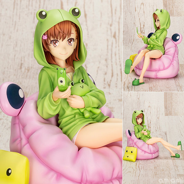 とある科学の超電磁砲T 御坂美琴ゲコ太まみれver. 1/7 完成品フィギュア[コトブキヤ]月刊コミック電撃大王編集部全面協力で「大好きなゲコ太のグッズに囲まれて至福のひと時を過ごす美琴」をコンセプトにした描き下ろしアニメイラストを基に立体化しました！