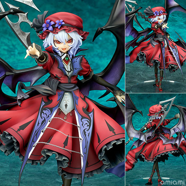 東方Project レミリア・スカーレット 紅魔城伝説版 エクストラカラー[BLOOD MOON] 1/8 完成品フィギュア[キューズQ]「東方Project」二次創作ゲーム「紅魔城伝説」から、レミリア・スカーレットに第三のカラー[BLOOD MOON]が登場！