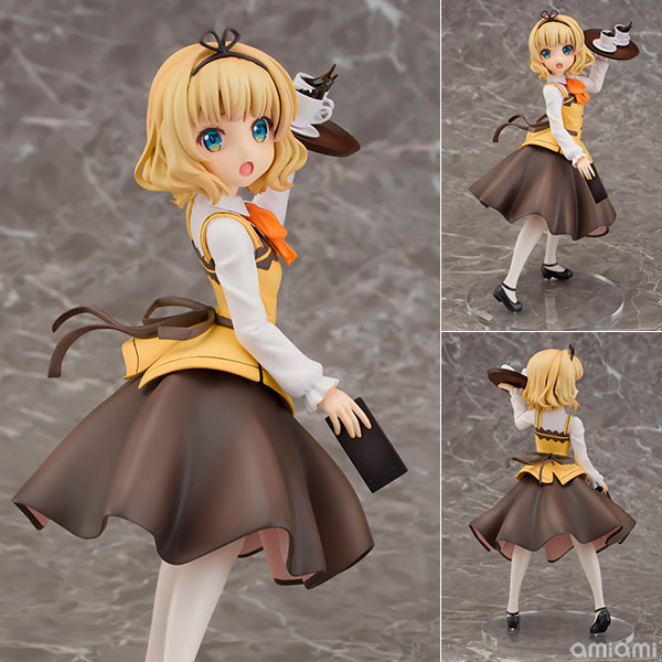 ご注文はうさぎですか？？ シャロ(Cafe Style) 1/7 完成品フィギュア[プラム]オリジナルポーズは躍動感満点で、ココア達とは違うソックスやパンプス、コーヒーカップの造形は必見ポイント！シャロの可愛さを随所に作り込みました。