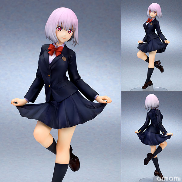 SSSS.GRIDMAN 新条アカネ 制服版 1/7 完成品フィギュア[キューズQ]ツツジ台高校の制服姿で、スカートを軽くつまみ上げた可愛らしいポージング。番組エンディングでの、六花との楽しげな日々を感じさせる作品です。