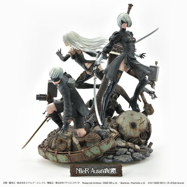 SQUARE ENIX MASTERLINE NieR：Automata 1/4 スタチュー[スクウェア・エニックス]至る所まで3D立体造形で精密に再現されたそれぞれの魅力が凝縮された造形が見所。2Bは頭部の差し替えで戦闘用ゴーグルのON/OFFを再現可能。