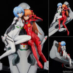 新世紀エヴァンゲリオン レイ＆アスカ ～twinmore Object～ 完成品フィギュア[ユニオンクリエイティブ]『新世紀エヴァンゲリオン【プレミアム限定版】』13巻表紙より、貞本義行氏の描いた表紙イラストを完全フィギュア化！