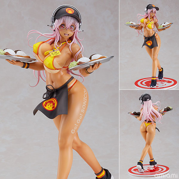すーぱーそに子 ビキニウェイトレスVer. 1/6 完成品フィギュア[マックスファクトリー]すーぱーそに子がセクシーなビキニウェイトレス姿で登場！津路参汰氏が描きおろしたイラストを元に1/6スケールで立体化いたしました。