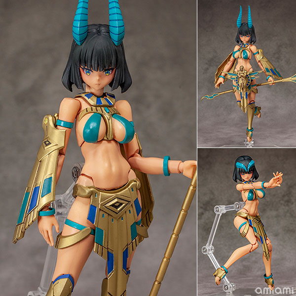 DarkAdvent Undeaddress アイシス STD ver. プラモデル[アルファマックス]君主の証たるセプター(王笏)と、亡き夫にして王、ラヴセス12世像が付属。セプターの装飾は角度が調整でき、ラヴセス12世像はアイシスの装束に装着して遊ぶことが出来ます。