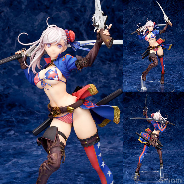 Fate/Grand Order バーサーカー/宮本武蔵 1/7 完成品フィギュア[アルター]「Fate/Grand Order」より“バーサーカー/宮本武蔵”が第二再臨のビキニ姿で登場。刀と銃がミックスされた独特な武器もメタリック塗装で重厚感ある仕上がりとなりました。