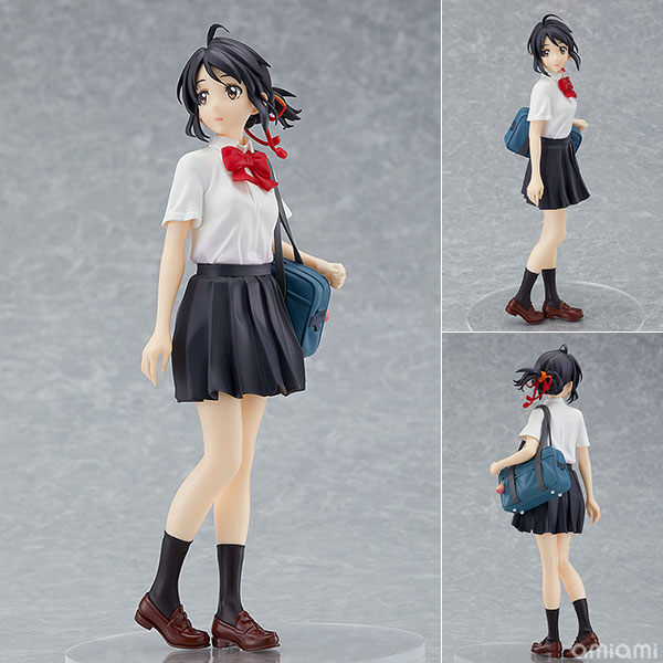 POP UP PARADE 君の名は。 宮水三葉 完成品フィギュア[グッドスマイルカンパニー]新海誠監督による大人気アニメーション映画『君の名は。』より「宮水三葉」が、印象的なキービジュアルを再現したスケールフィギュアをリサイズして登場です。