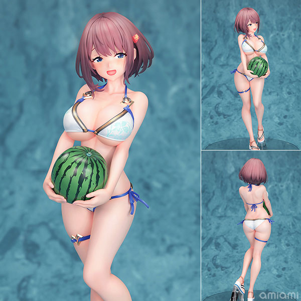 「一夜ちゃん」illustrated by ぼに～ 1/7 完成品フィギュア[B´full FOTS JAPAN]イラストレーター ぼに～先生によるオリジナルキャラクター「一夜ちゃん」がビキニ姿で登場！ スイカを抱えてご満悦な、弾けるような笑顔の一夜ちゃんを立体化いたしました。