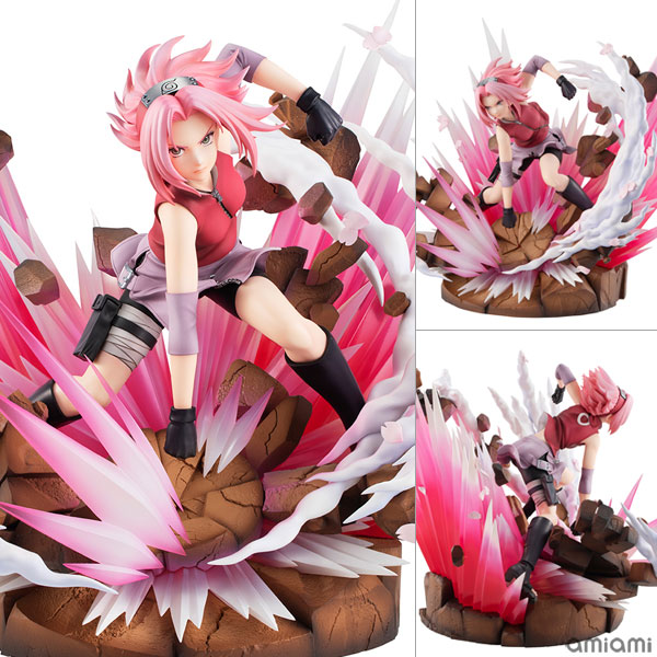 NARUTOギャルズDX NARUTO-ナルト- 疾風伝 春野サクラ Ver.3 完成品フィギュア[メガハウス]修業により身に着けたチャクラコントロールと怪力から放つ「桜花衝」をイメージし再現しました。