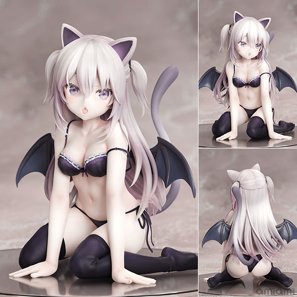 「にゃQバス」illustrated by かぷりちお 1/6 完成品フィギュア[B´full FOTS JAPAN]かぷりちお先生のオリジナルイラスト「にゃQバス」がフィギュアとなって登場です。色白な身体に黒い翼と尻尾が映える下着姿のにゃQバスをイラストそのままに立体化いたしました。