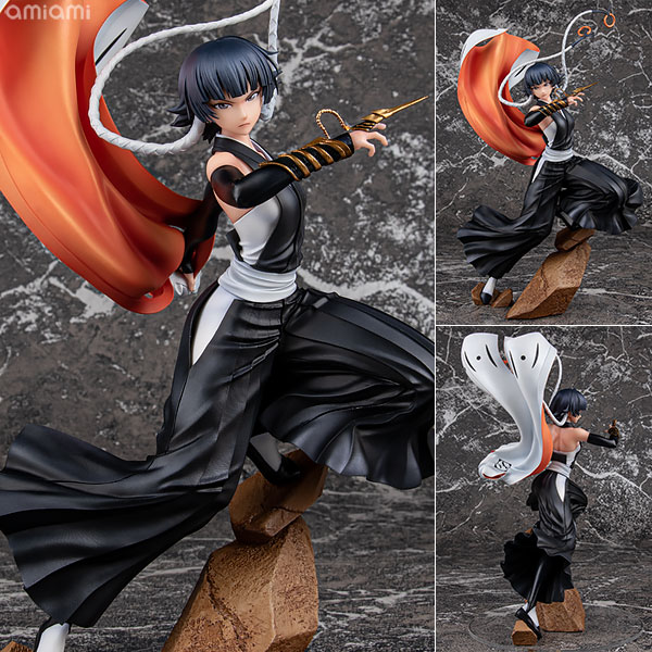 GALSシリーズ BLEACH 砕蜂 完成品フィギュア[メガハウス]右手中指の斬魄刀：雀蜂や脱いだ隊長羽織、なびく髪の先から足の袴の翻りまで細やかで動きある丁寧な仕上がりで再現してます。