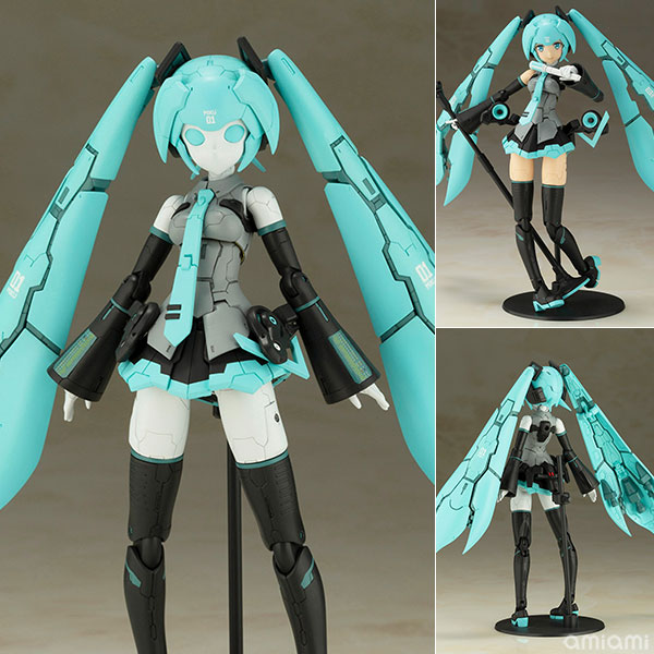 フレームアームズ フレームアーティスト 初音ミク 1/100 プラモデル[コトブキヤ]島田フミカネ氏デザインのフレームミュージック・ガール「初音ミク」をベースに、柳瀬敬之氏によってフレームアーティスト「初音ミク」がデザインされました。