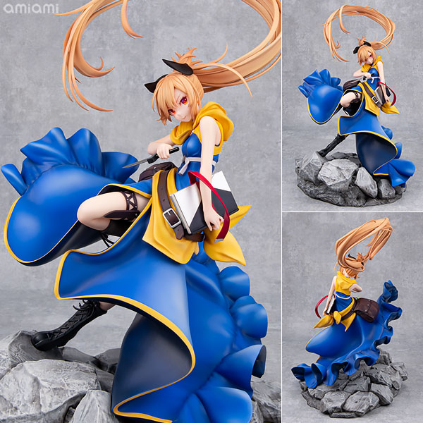 処刑少女の生きる道(バージンロード)「メノウ」 あみあみ限定版 1/7 完成品フィギュア[アリスグリント]ニリツ先生が描くティザービジュアルを元に、ふわっと舞い上がった髪の毛や衣装の躍動感、クールで美しい表情など完全再現しました。