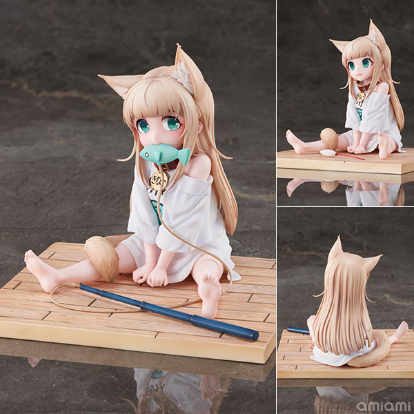 うちのねこが女の子でかわいい きなこ お座りおさかなver. 1/6 完成品フィギュア[Hobby sakura]