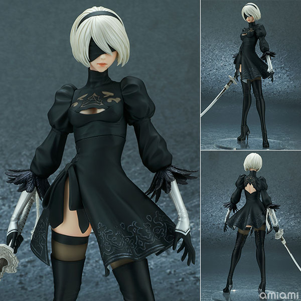 NieR：Automata 2B(ヨルハ二号B型) 通常版 完成品フィギュア[スクウェア・エニックス]アクションRPG「NieR：Automata(ニーア オートマタ)」より、2B(ヨルハ二号B型)を全高約28cmという大きめのサイズでフィギュア化！