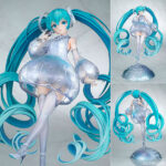 初音ミク MIKU EXPO 2021 Online ver. 1/7 完成品フィギュア[アルファマックス]地球儀柄がかわいい特徴的な衣装や曲線を描く美しい髪、光沢あるパンプスから指先のネイルに至るまでryota氏の美麗な原画の魅力を1/7スケールで再現いたしました。