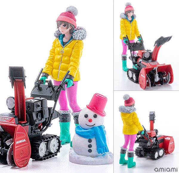 【販売開始】PLAMAX MF-62 minimum factory みのり with ホンダ小型除雪機 HSS1170n(JX) 1/20プラモデル登場！メカ×フィギュアの情景キット【マックスファクトリー】